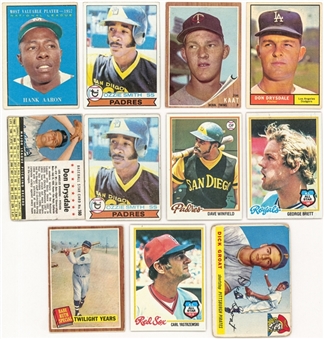 1955-79 Topps and Other Brands Baseball Collection (450+) - Including Hall of Famers and Stars
